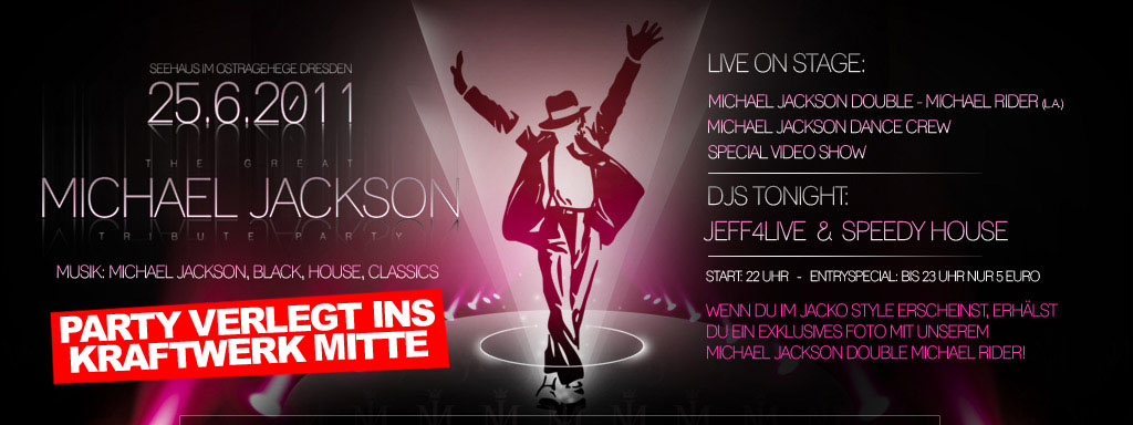Michael Jackson Tribute Party Header